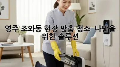 영주 조와동 현장 맞춤 청소 ✨ 나만을 위한 솔루션
